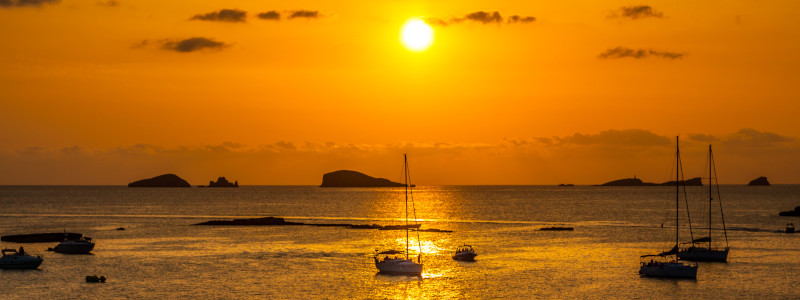 cala conta at san antonio at sunset